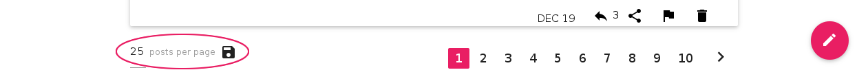 The posts-per-page preference form